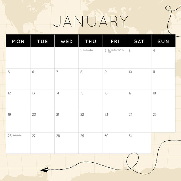 Wonders Of The World 2026 Calendar January