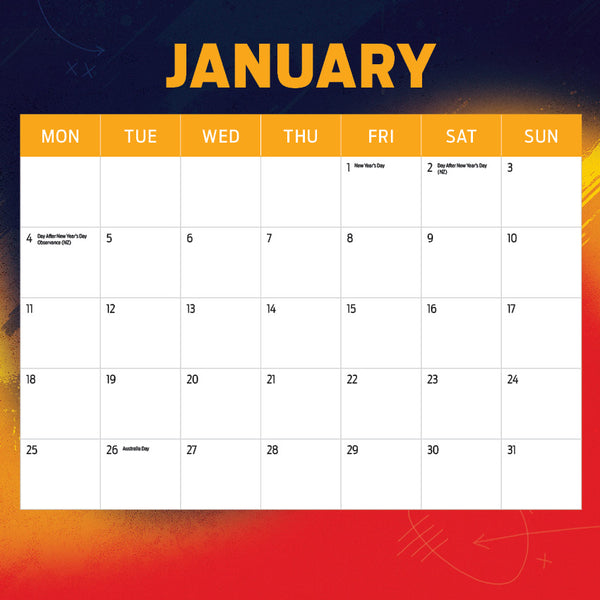 AFL Adelaide Crows Calendar 2027