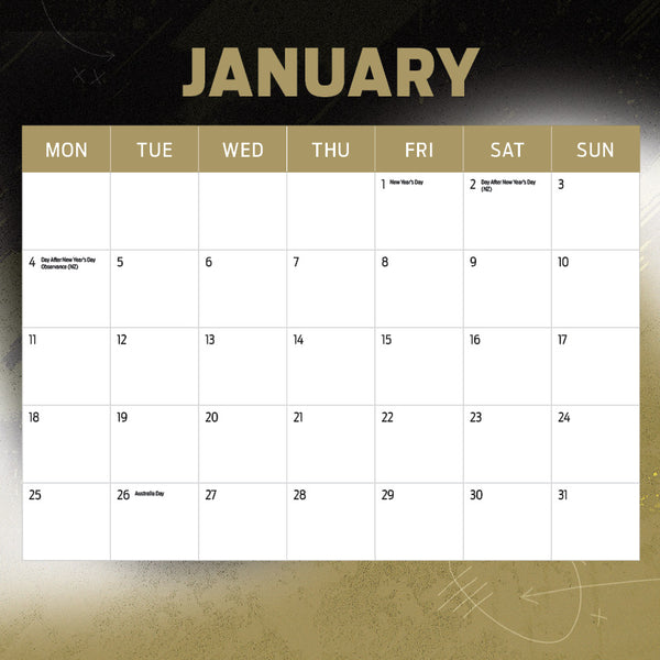 AFL Collingwood Magpies Calendar 2027
