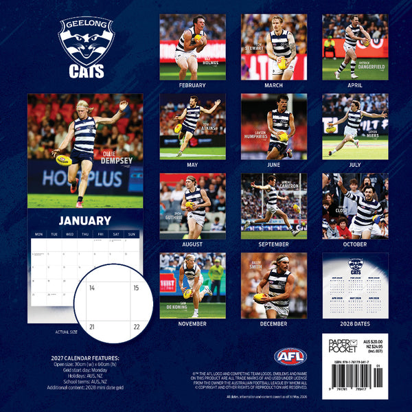 AFL Geelong Cats Calendar 2027