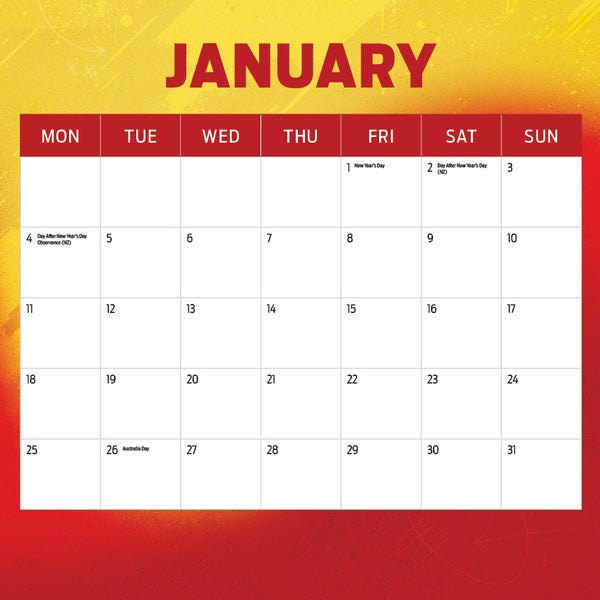 AFL Gold Coast Suns Calendar 2027