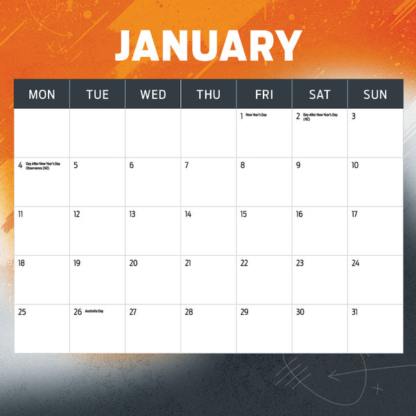 AFL Greater Western Sydney Giants Calendar 2027
