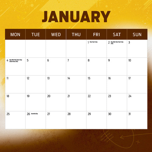 AFL Hawthorn Hawks Calendar 2027