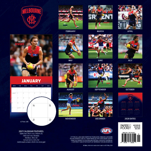 AFL Melbourne Demons Calendar 2027