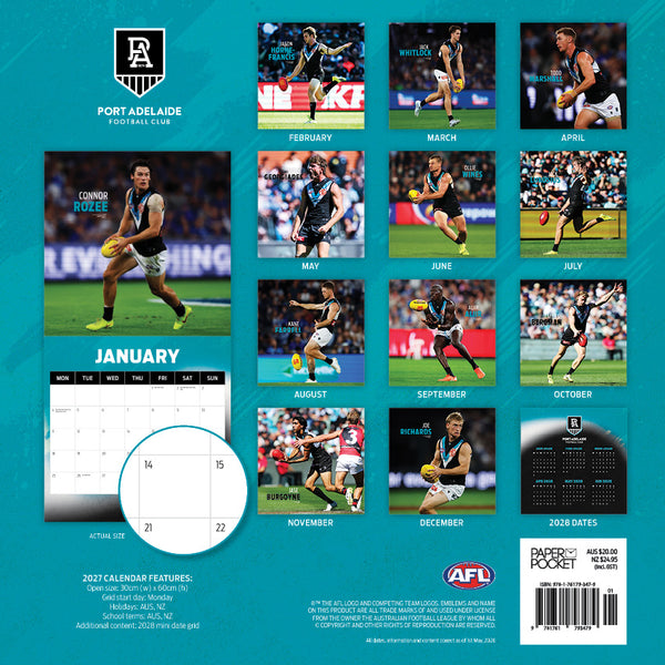 AFL Port Adelaide Power Calendar 2027