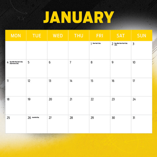 AFL Richmond Tigers Calendar 2027
