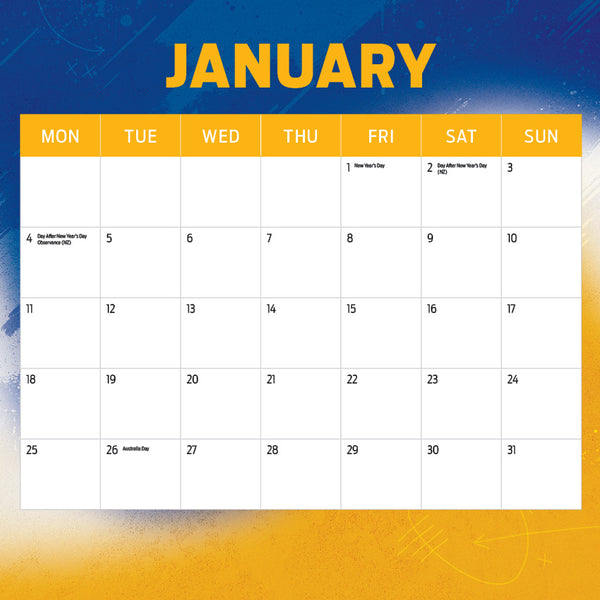 AFL West Coast Eagles Calendar 2027