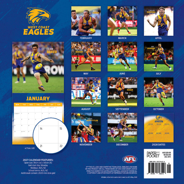 AFL West Coast Eagles Calendar 2027