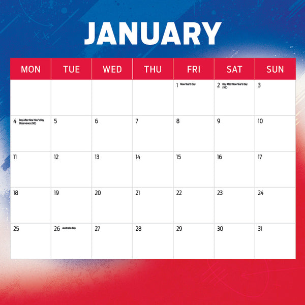 AFL Western Bulldogs Calendar 2027