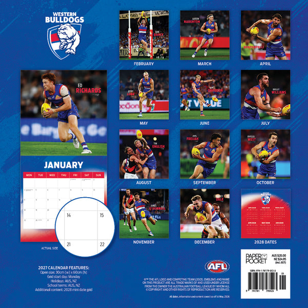 AFL Western Bulldogs Calendar 2027