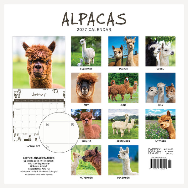 Alpacas Calendar 2027