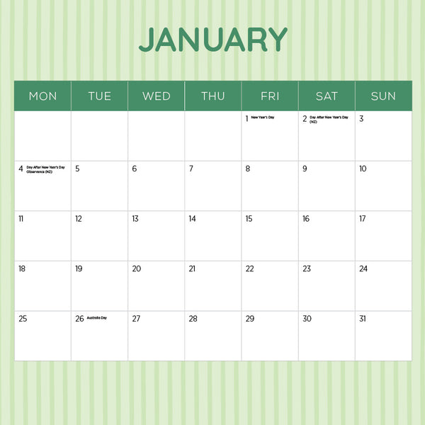 Animal Friends Calendar 2027