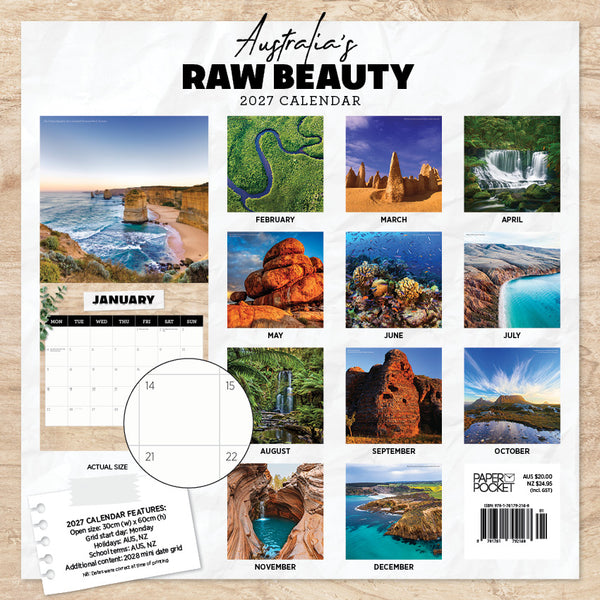 Australia's Raw Beauty Calendar 2027