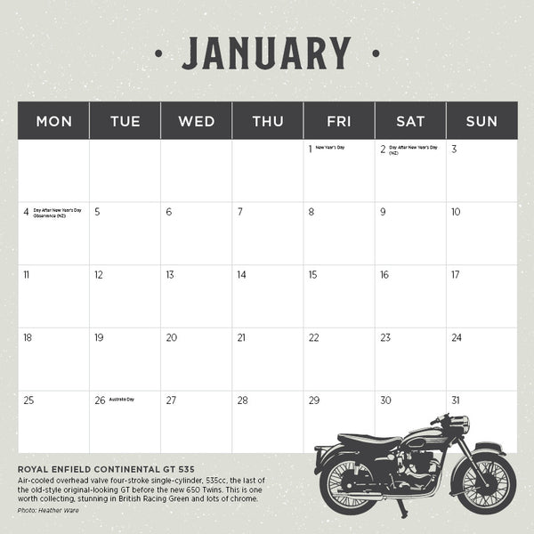 Best Of British Motorcycles Calendar 2027