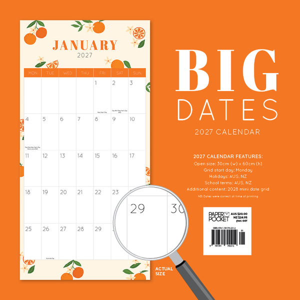 Big Dates Easy-To-See Calendar 2027