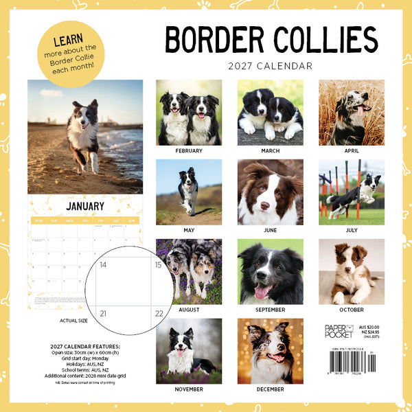 Border Collies Calendar 2027