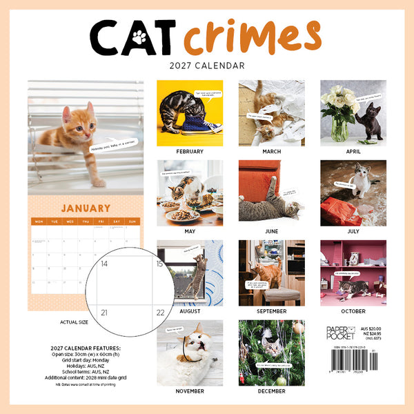 Cat Crimes Calendar 2027