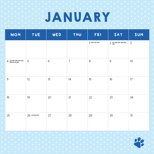 Cute Cats Calendar 2027