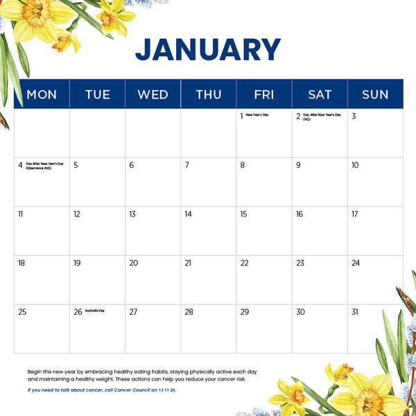 Daffodils The Cancer Council Calendar 2027