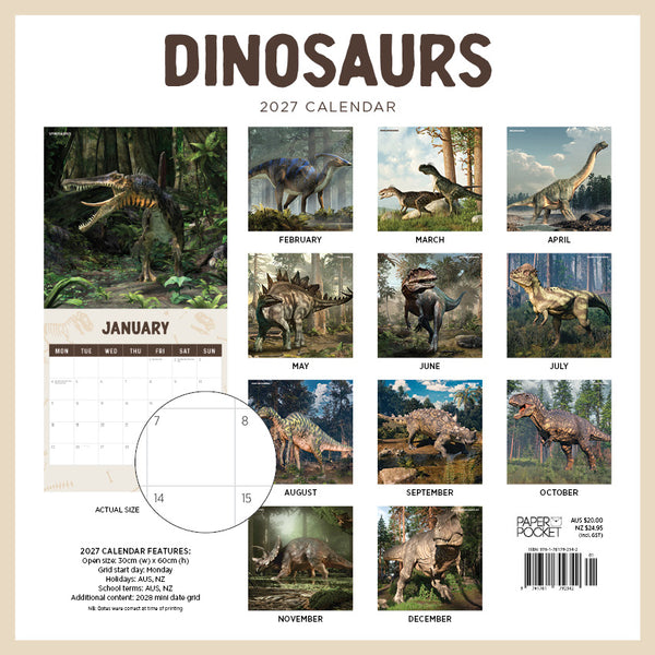 Dinosaurs Calendar 2027