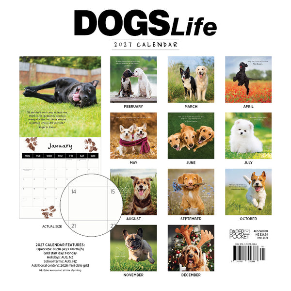 Dogs Life Calendar 2027