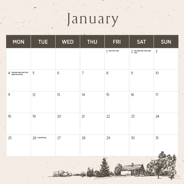 English Countryside Calendar 2027