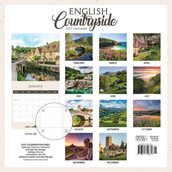 English Countryside Calendar 2027