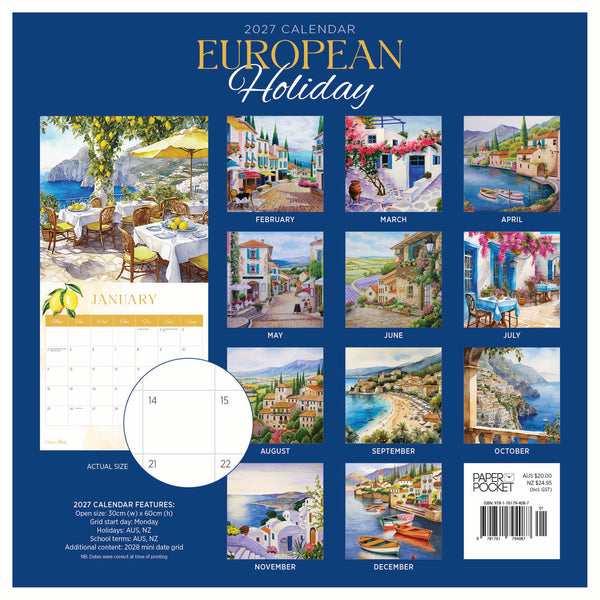 European Holiday Calendar 2027