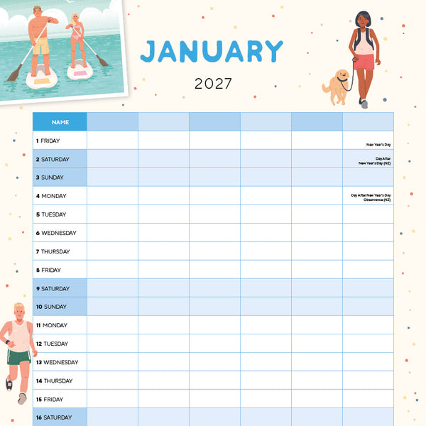 Family Planner Calendar 2027