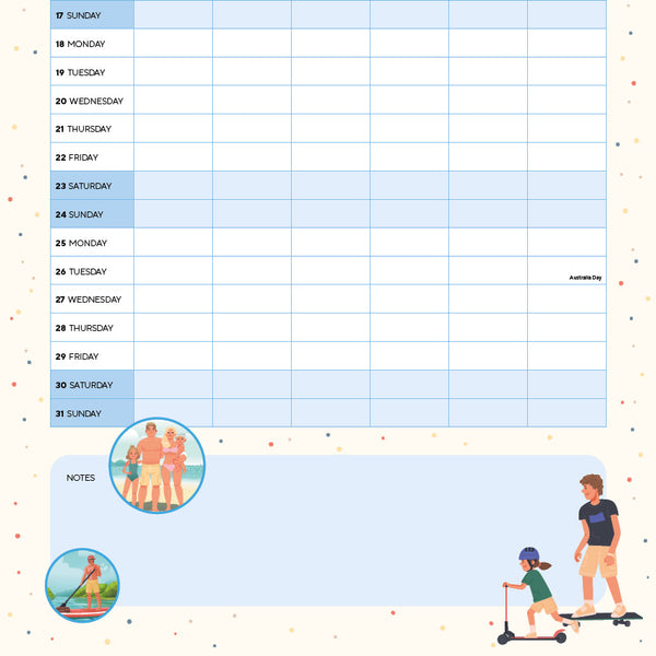 Family Planner Calendar 2027