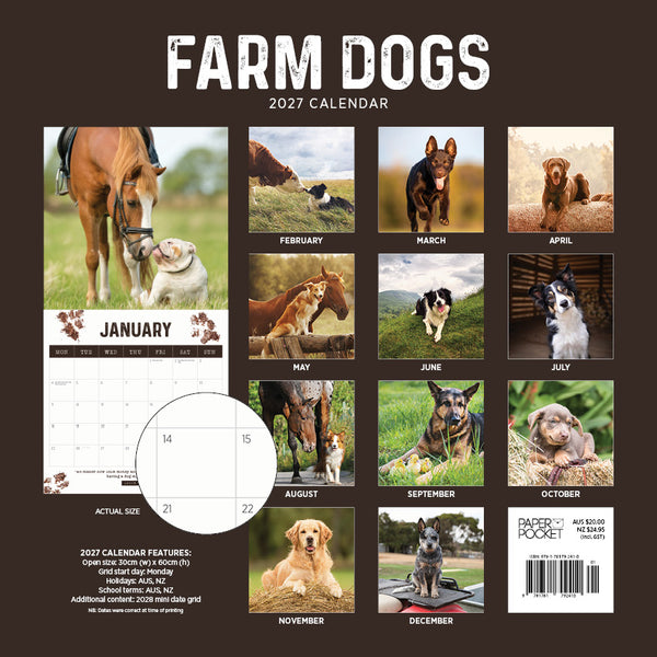 Farm Dogs Calendar 2027