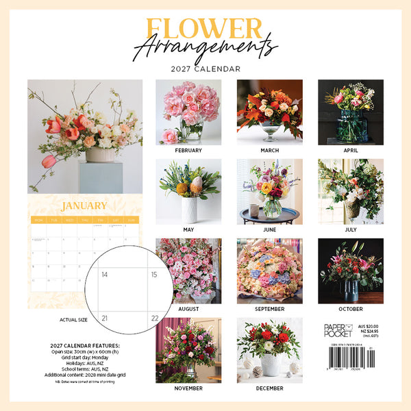 Flower Arrangements Calendar 2027