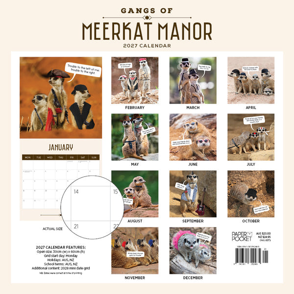 Gangs of Meerkat Manor Calendar 2027