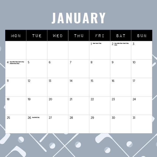 Golf Calendar 2027