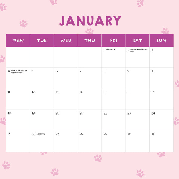 Guilty Dogs Calendar 2027