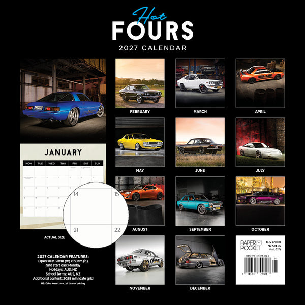 Hot Fours Calendar 2027