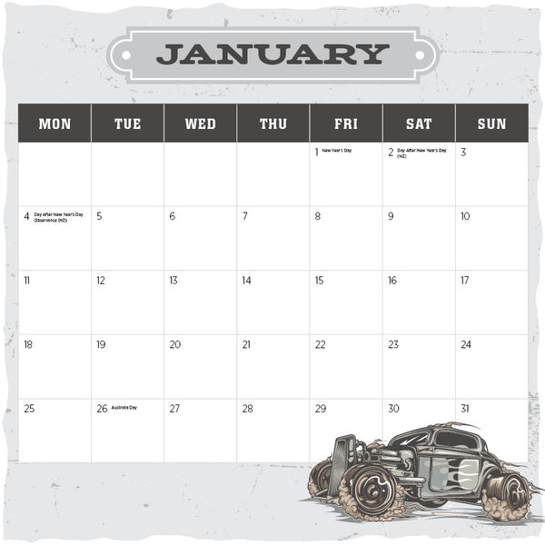 Hot Rods Calendar 2027