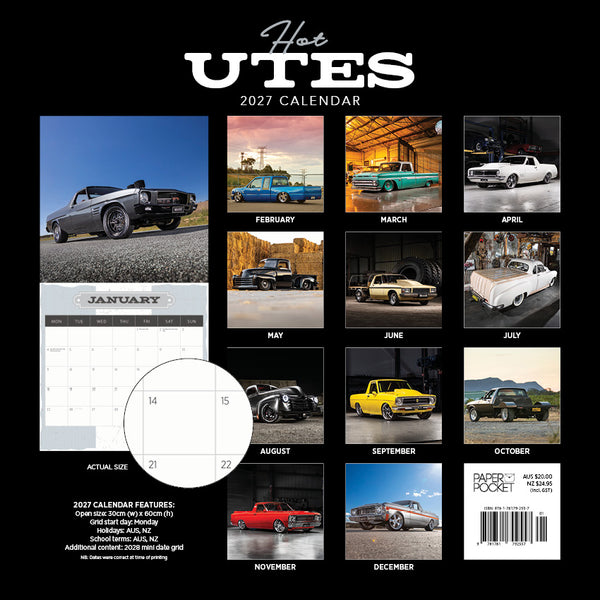 Hot Utes Calendar 2027