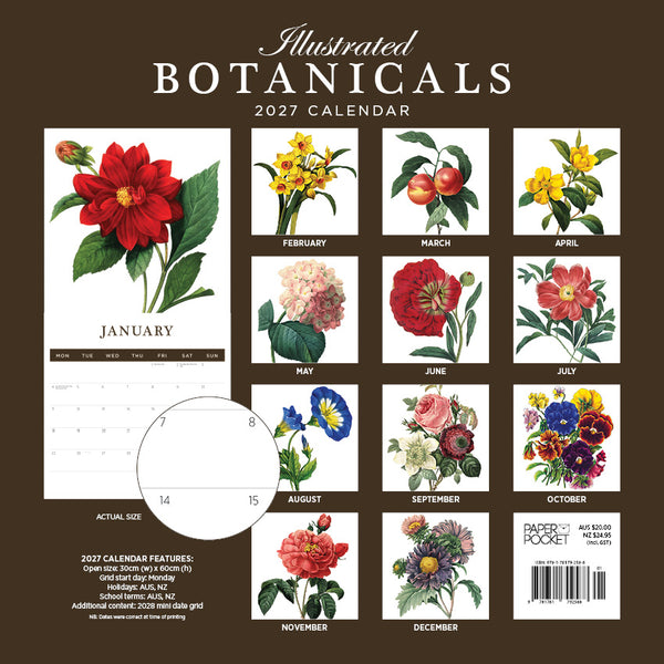 Illustrated Botanicals Calendar 2027