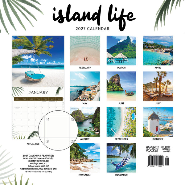 Island Life Calendar 2027