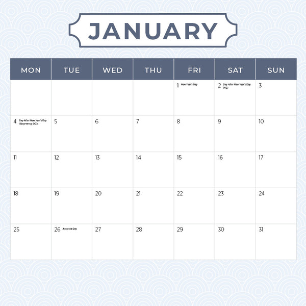 Japan Calendar 2027