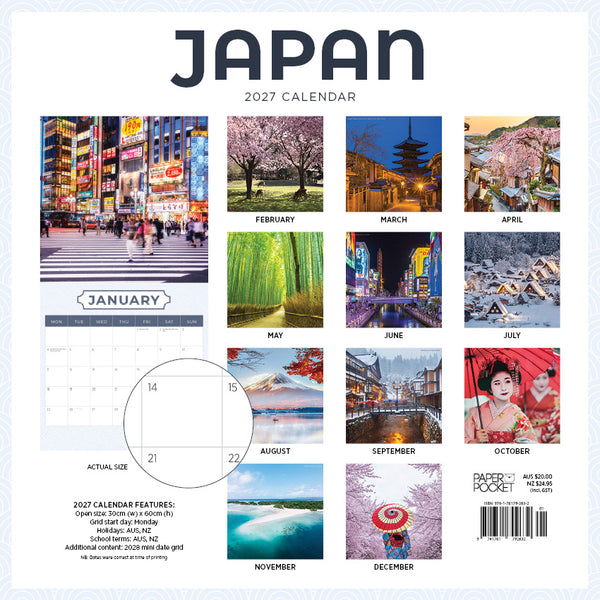 Japan Calendar 2027
