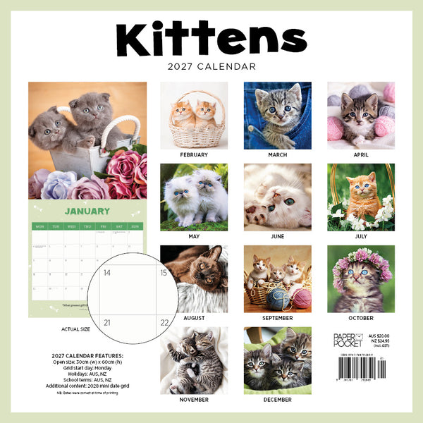 Kittens Calendar 2027