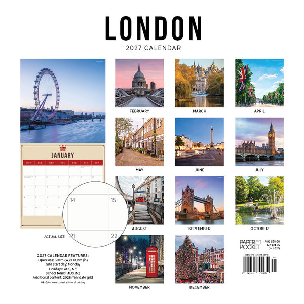 London Calendar 2027