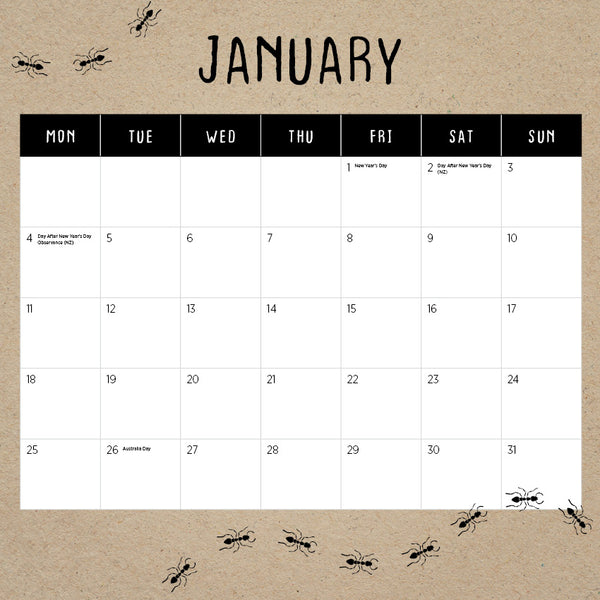 Meerkats Calendar 2027