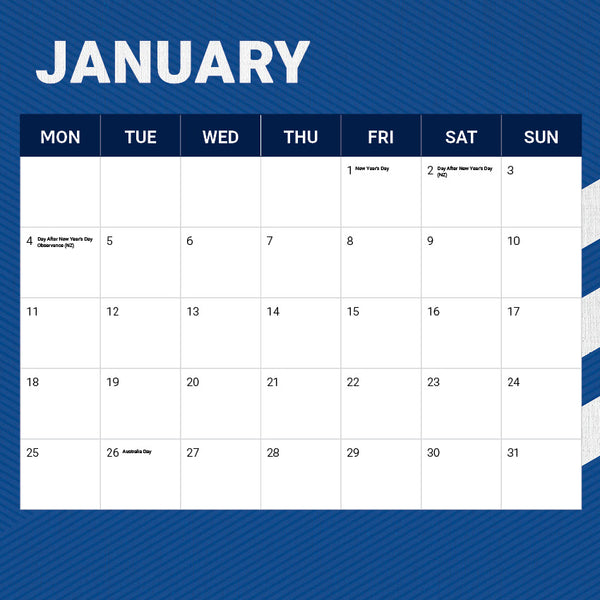 NRL Canterbury-Bankstown Bulldogs Calendar 2027