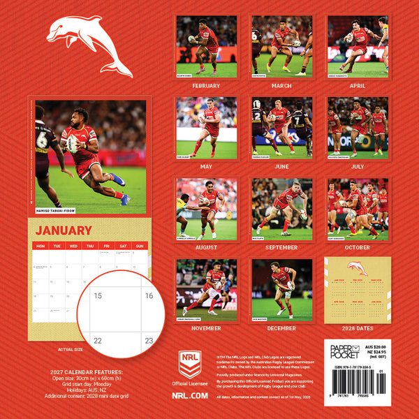 NRL Dolphins Calendar 2027