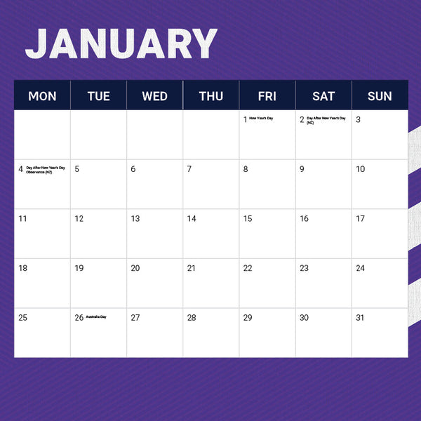 NRL Melbourne Storm Calendar 2027