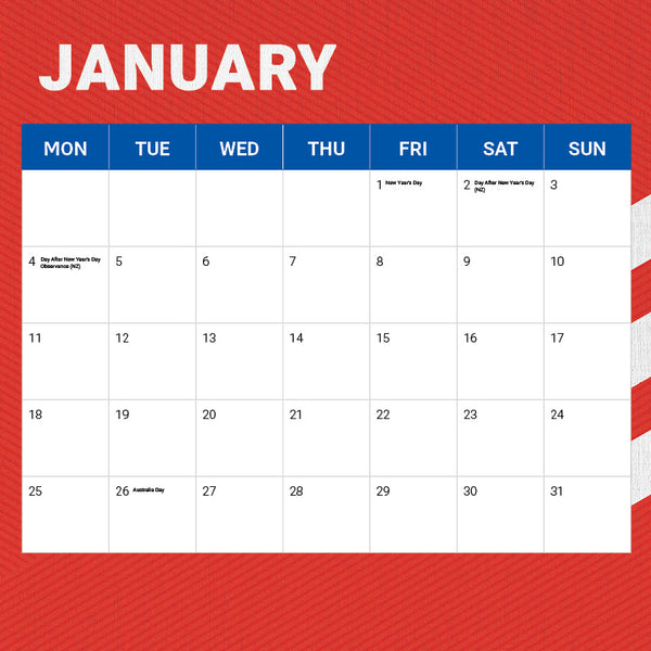 NRL Newcastle Knights Calendar 2027