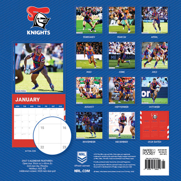 NRL Newcastle Knights Calendar 2027